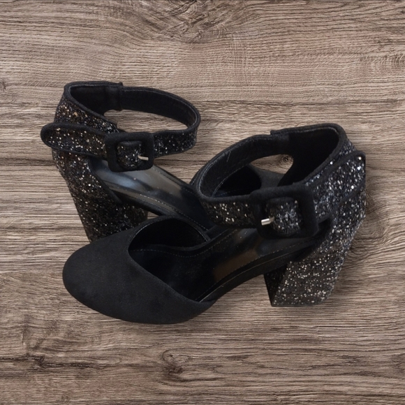 Glitter Encrusted Square Heels - Picture 7 of 7